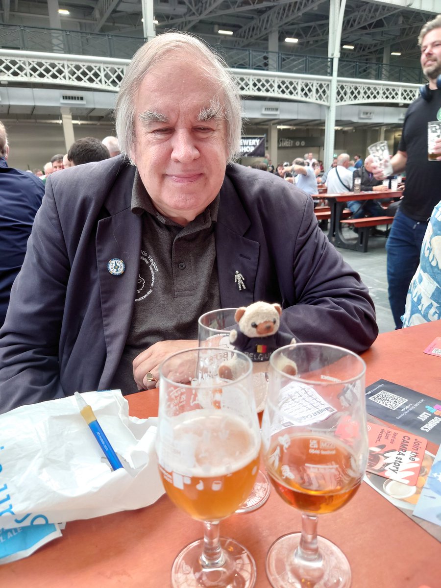 AgnesVJ's tweet photo. Rob's going to the @gbbf on Tuesday and will be attending the Trade Session. I'll provide updates from here, or you can find him on BlueSky. He's travelling light this year, so my brothers Harry and Russell will be representing me. Russell is in the photo below. https://t.co/owDLw0NHDT