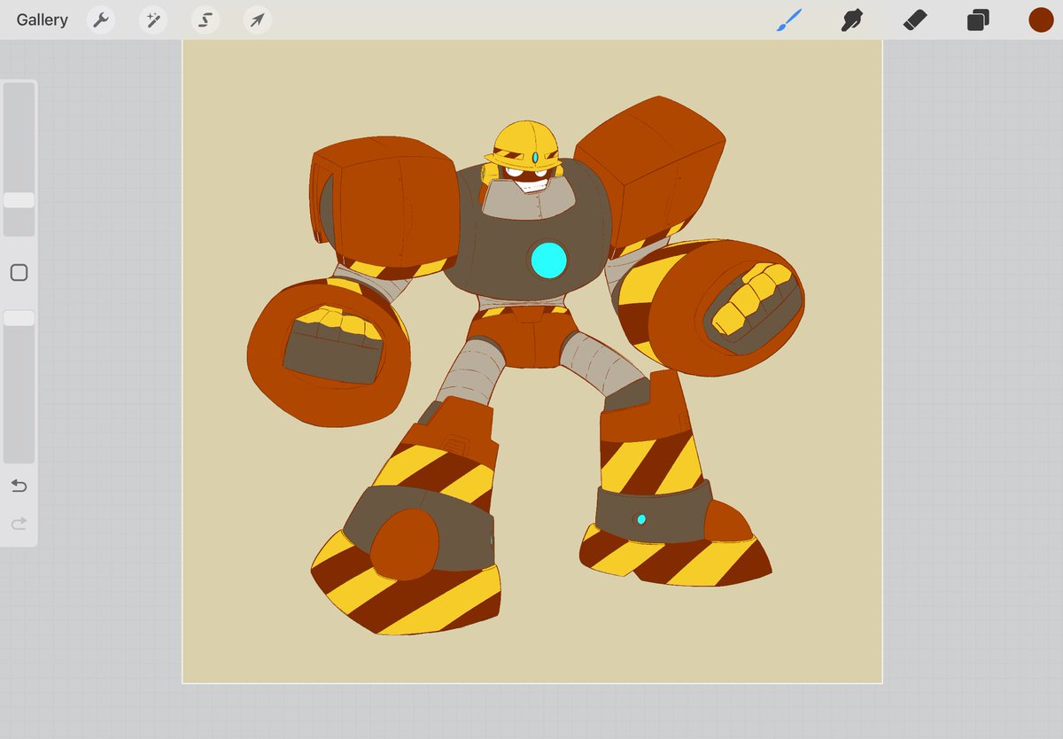 GottaSpeeve's tweet image. Guts’ colors are done 🙏🏻
Ngl the fact a majority of Mega Man 1’s Robot Masters all have similar color palettes always bugged me. I didn’t want to change Guts Man’s colors outright, but I did opt to give him more color overall.
#GutsMan #MegaMan #MegaManFanArt