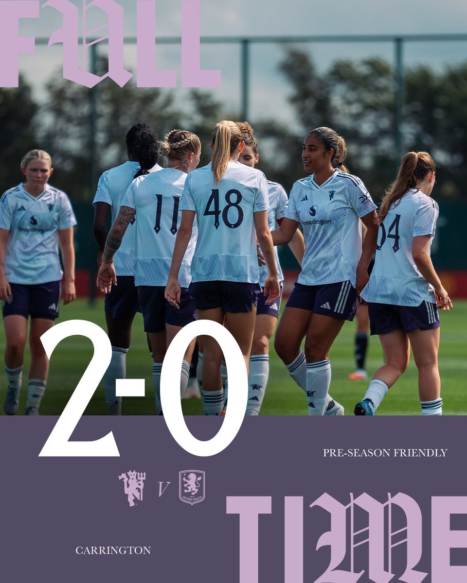 A solid start to pre-season 💪💯

The Reds beat Aston Villa at Carrington this afternoon, thanks to quality goals from Leah and Gabby 👏