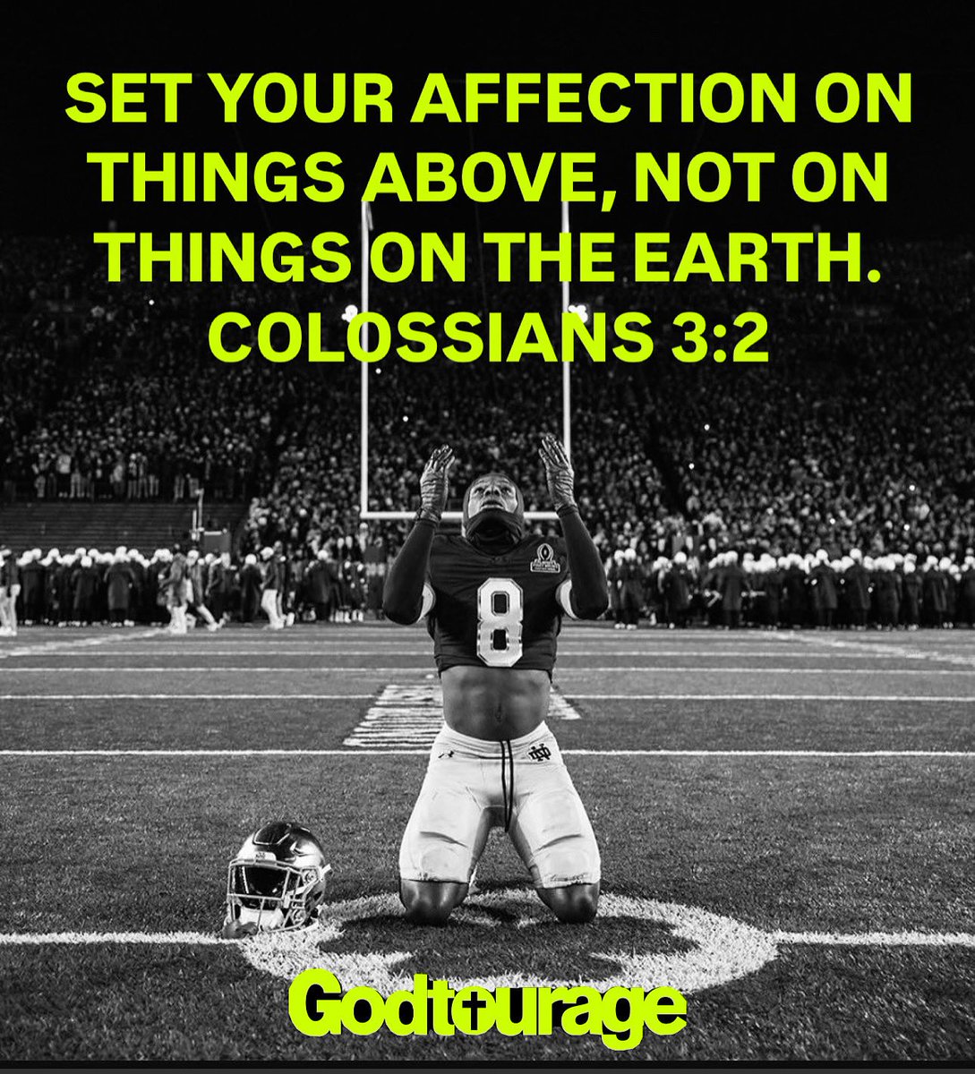 Godtourage7's tweet image. In a world chasing clout, let your soul chase Christ.

#GODTOURAGE #GITRIGHT #Colossians3v2 #FaithFocus #EyesOnHeaven #ChristianAthlete #EntertainersOfFaith #LiveUnashamed #GodFirstAlways #MindSetOnChrist #nfl #nba #ncaafootball #ufc #notredame #notredamefootball #church
