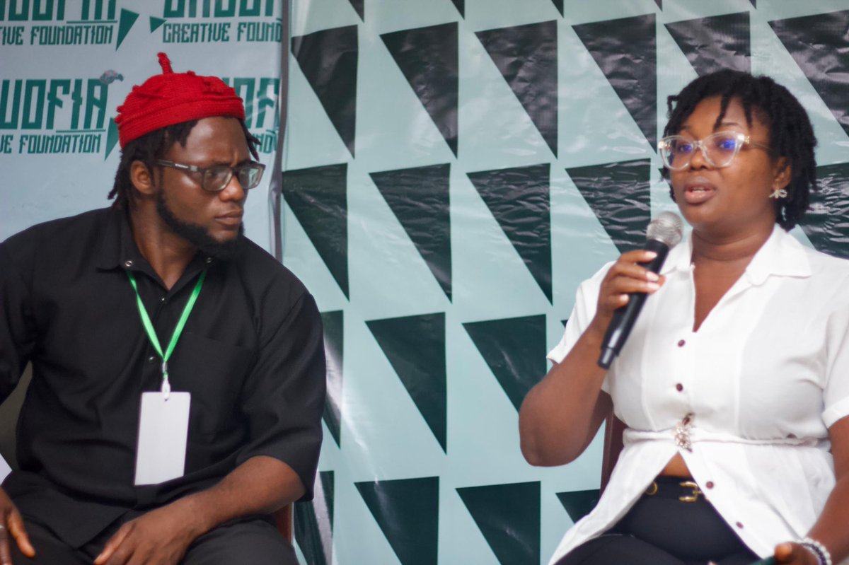 Umuọfià Arts and Books Festival (@umuofiabookfest) on Twitter photo Every edition of Umuofia Arts and Books Festival has that panel which nobody knows would eventually be the star of the festival until it happens. These writers, <a href="/obinnaudenwe1/">Obinna Udenwe</a>, <a href="/OziomaRosemary/">RosemaryWrites</a> and <a href="/ChukwuderaEdozi/">Michael Chièdoziém Chúkwúderà</a> took the conversation on surrealism to the next level. Every edition of Umuofia Arts and Books Festival has that panel which nobody knows would eventually be the star of the festival until it happens. These writers, <a href="/obinnaudenwe1/">Obinna Udenwe</a>, <a href="/OziomaRosemary/">RosemaryWrites</a> and <a href="/ChukwuderaEdozi/">Michael Chièdoziém Chúkwúderà</a> took the conversation on surrealism to the next level.