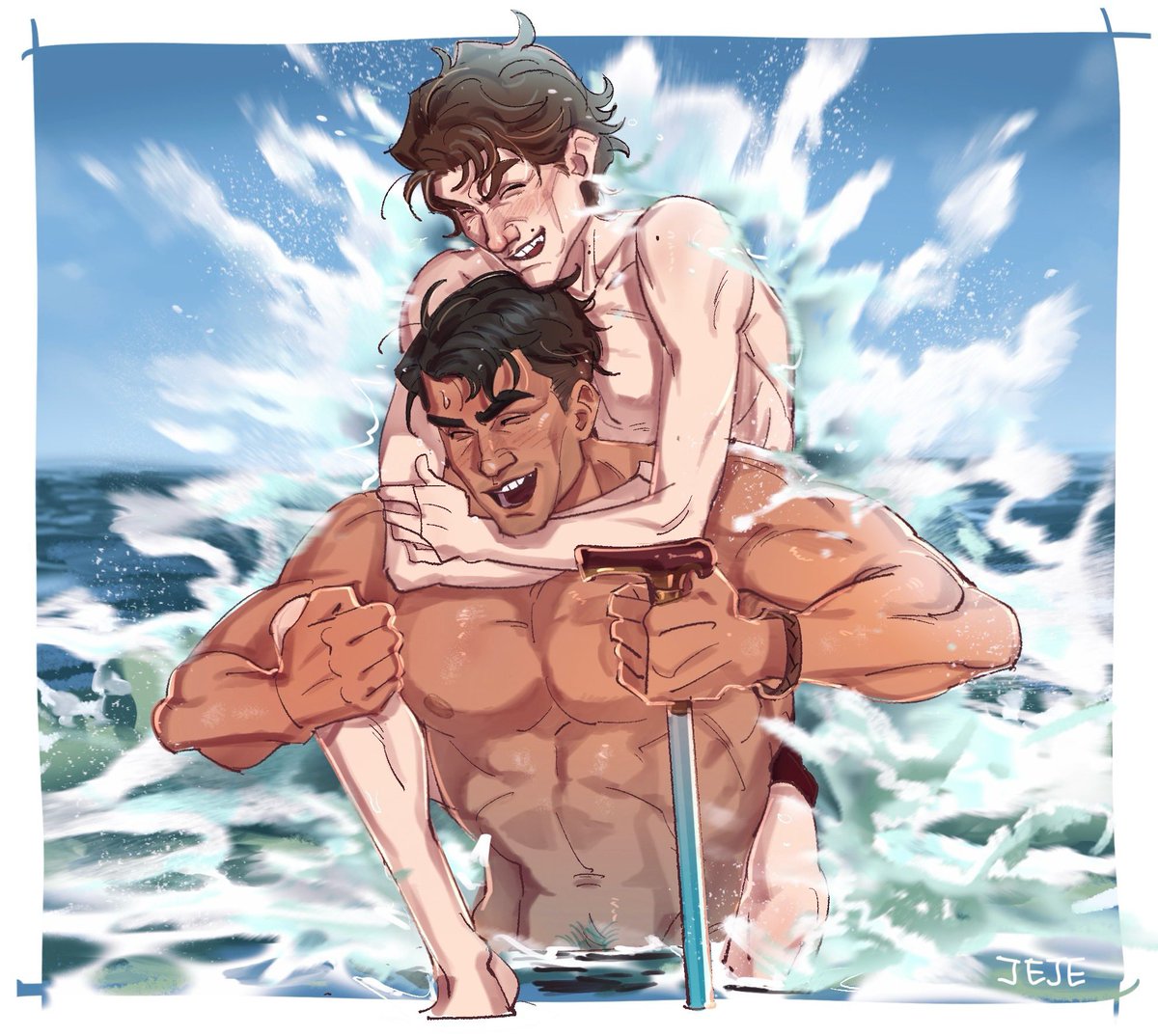 dmmd_jj's tweet image. #jayvik 처음가는 바다🏖️