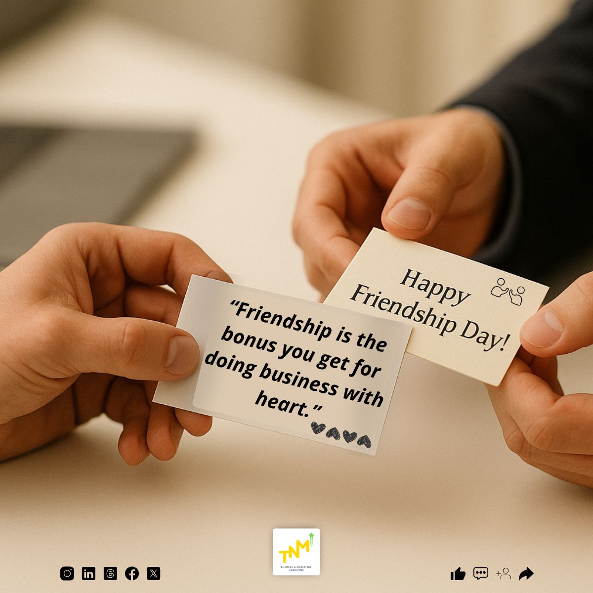 thinknextmove10's tweet image. Some clients turn into friends.

Some friends turn into your biggest support.

That’s the magic of doing business with heart. 💼🤝

#FriendshipDay #BusinessWithHeart

@thinknextmove10 | TNM Business &amp;amp; Marketing Solutions