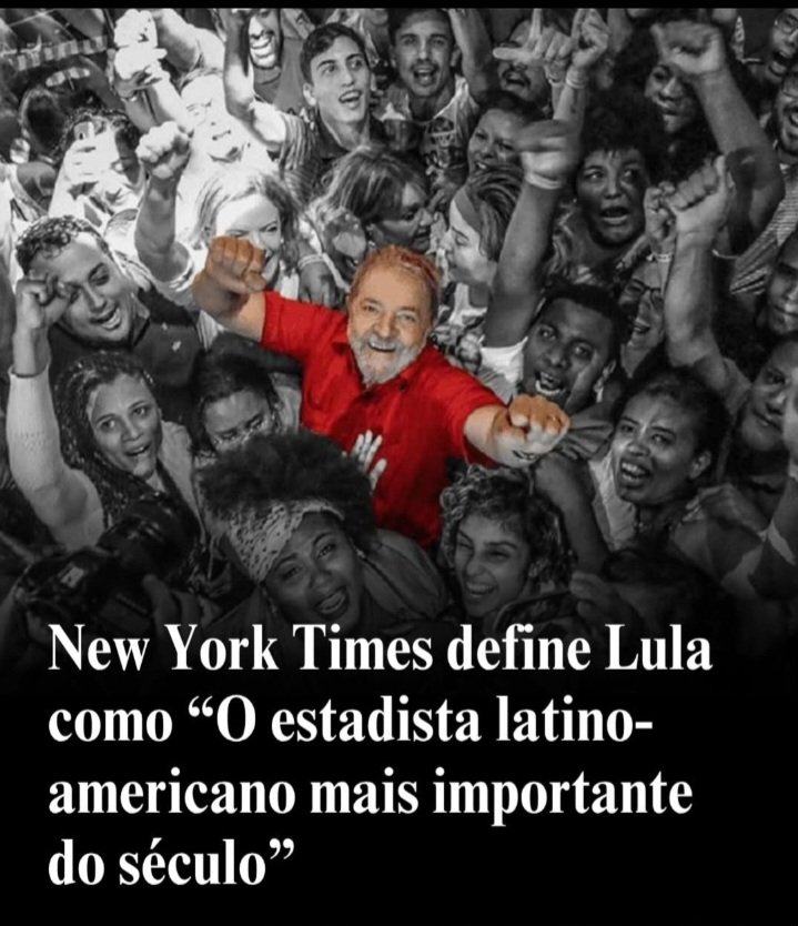 Digo com toda certeza que Lula é o estadista mais importante do mundo.

LULA É O POVO