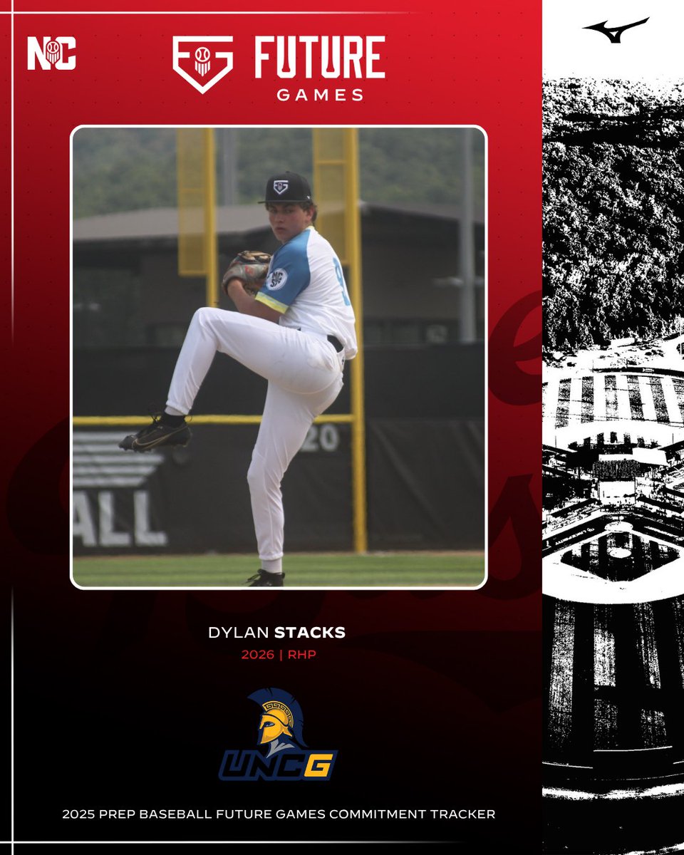 PrepBaseballNC's tweet image. Congratulations to Dylan Stacks who played for Team Carolina at the SR Future Games for committing to UNCG 🙌 @DylanStacks22

➕ RHP with a velo. up to 91.8 💨
➕ Homered at the #PBFG25 and has shown an exit velo. of 104.2 ⚠️

🔗 PBR profile: prepbaseballreport.com/profiles/NC/Dy…