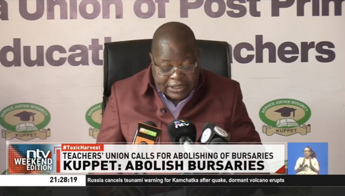 Kuppet calls for abolishment of bursary funds in order to make public education free

ow.ly/1Jh250Wz9sZ