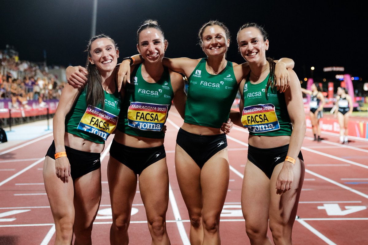 atletismoRFEA's tweet photo. 4 x 100 m 🚺 #CEatletismo

1º @atletismoplayas ⏱️44.02
(Ona Rossell 🤝 Paula García🤝Paula Sevilla🤝Esther Navero)

📺 @rtveplay @teledeporte
📺Multiview/Concursos https://t.co/kJ8cXvAkQN
📊 https://t.co/vnVKbKQMWK
📸 https://t.co/WlHHTIRTE1 https://t.co/KThaSPleKq