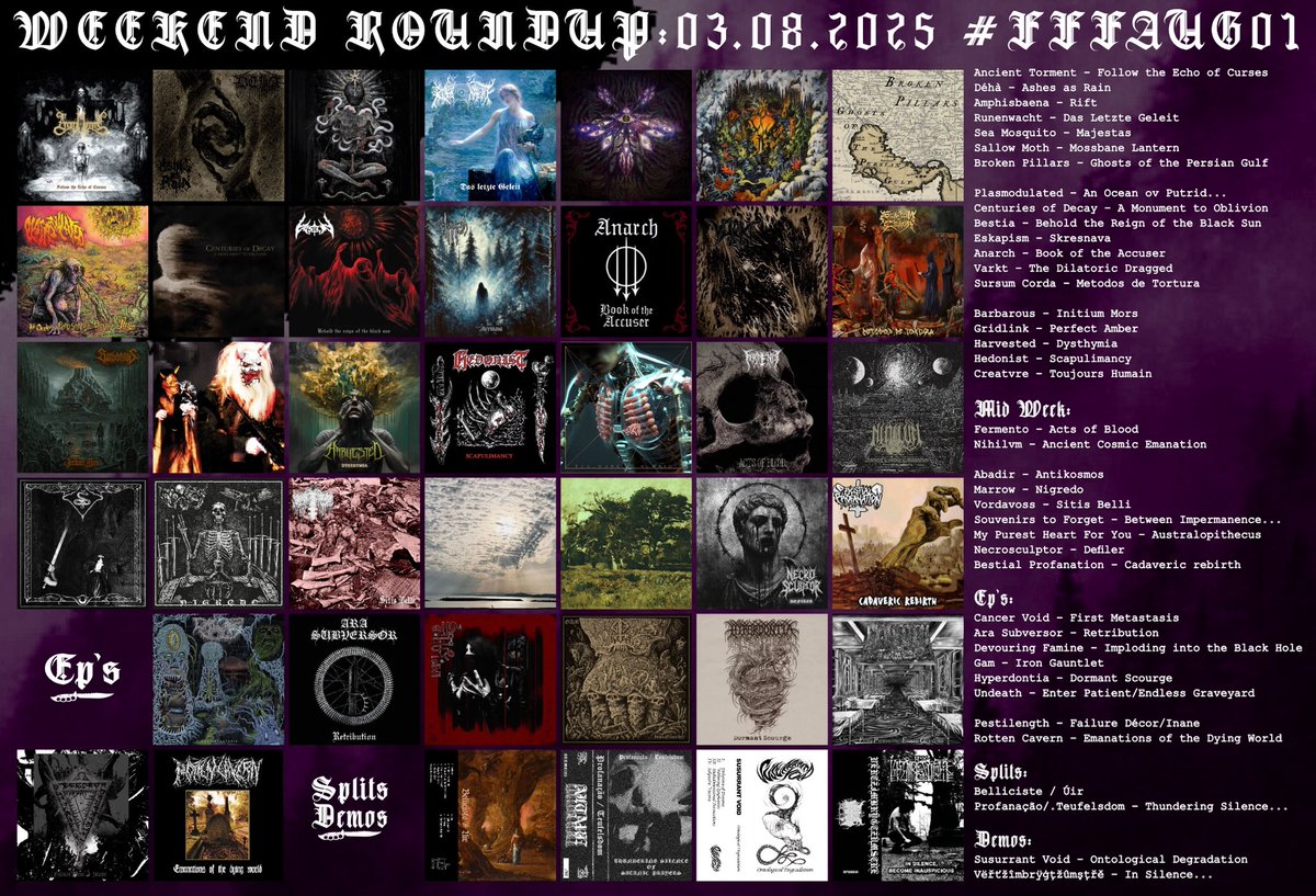 lฤฑฤฑl ยง ๐ฆ ๐ ๊ โฆ lฤฑฤฑl (@seyemon) on Twitter photo Weekend Roundup - 03/08/25
๐#Blackmetal #Deathmetal
Support <a href="/KMANRIFFSMetal/">๐ถ๐ธรค๐น๐ฝ๐๐๐๐</a>
tinyurl.com/KManRiffs Weekend Roundup - 03/08/25
๐#Blackmetal #Deathmetal
Support <a href="/KMANRIFFSMetal/">๐ถ๐ธรค๐น๐ฝ๐๐๐๐</a>
tinyurl.com/KManRiffs