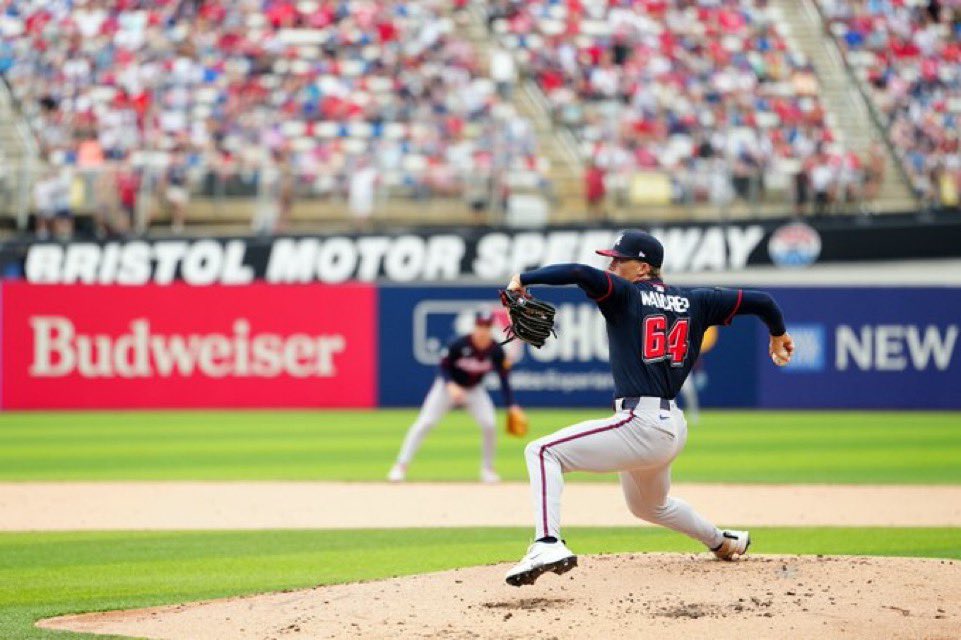 First career MLB victory. 

First MLB pitcher to win in Tennessee. 

History for <a href="/HurstonWaldrep/">Hurston Waldrep</a> at Bristol 🏁