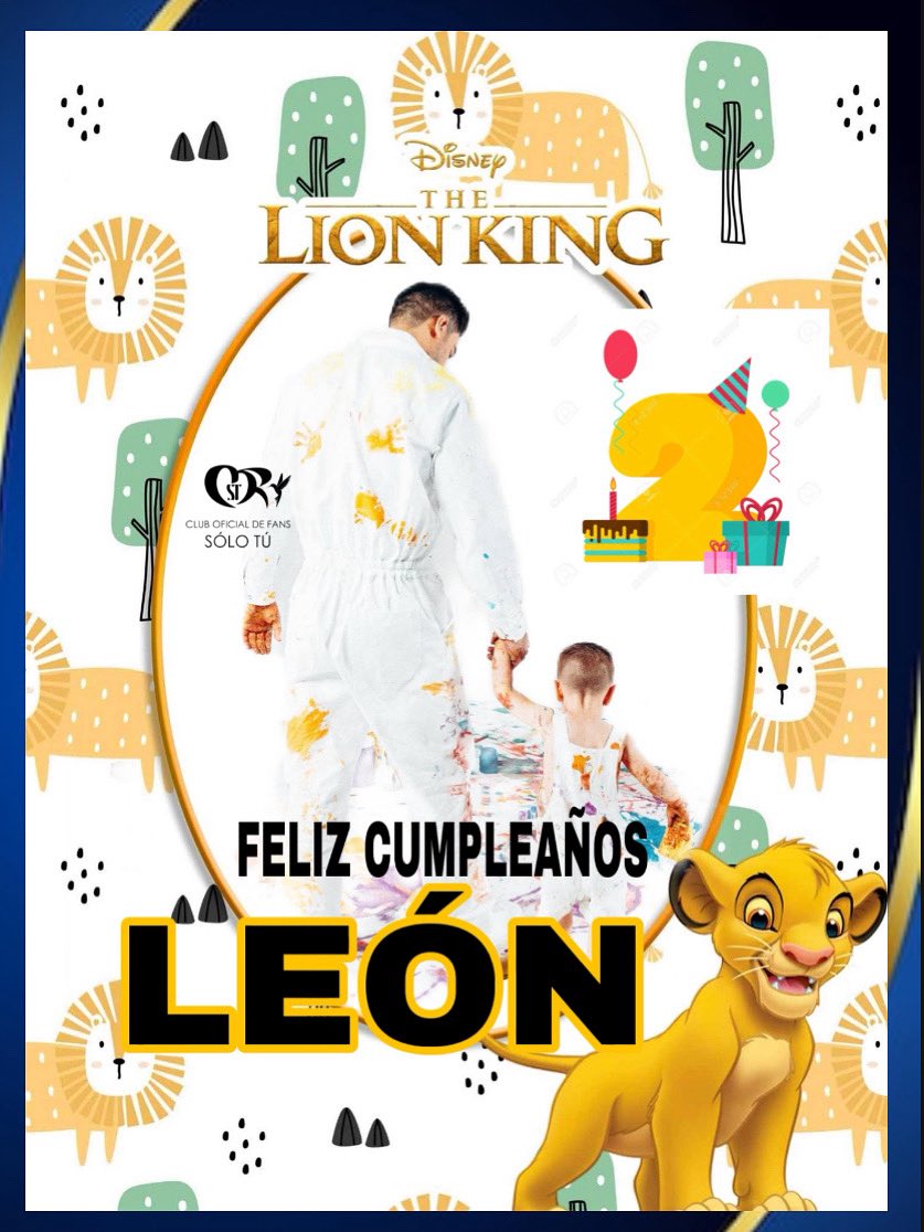 ¡Feliz segundo cumpleaños, LEÓN RIVERA!

Que Dios bendiga este nuevo año en la vida de este hermoso bebé, llenándolo de salud, alegría y mucha felicidad.

Bendiciones para ti y tus papás, <a href="/_CarlosRivera/">Carlos Rivera</a> y <a href="/cynthiaoficial/">Cynthia Rodriguez</a> 

CLUB OFICIAL e INTERNACIONAL “SOLO TÚ”💙

<a href="/ClubSoloTu/">Carlos Rivera SóloTú</a>