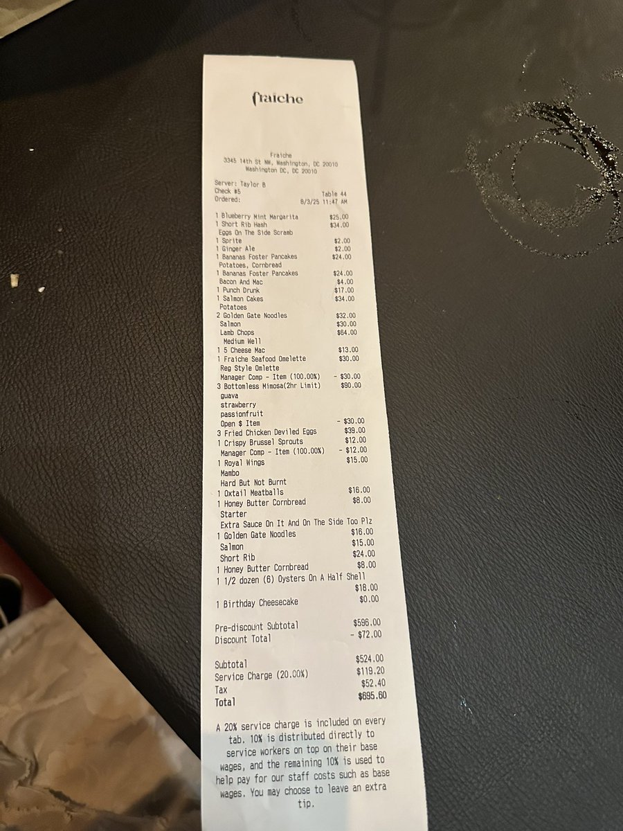 Yall go hit Fraiche in DC! <a href="/MrMake1tHappen/">Matt Price (Mr. Make It Happen)</a> we ran it up lol … we actually had a separate bill for dessert. FOOD WAS AMAZING!! 🤤😋