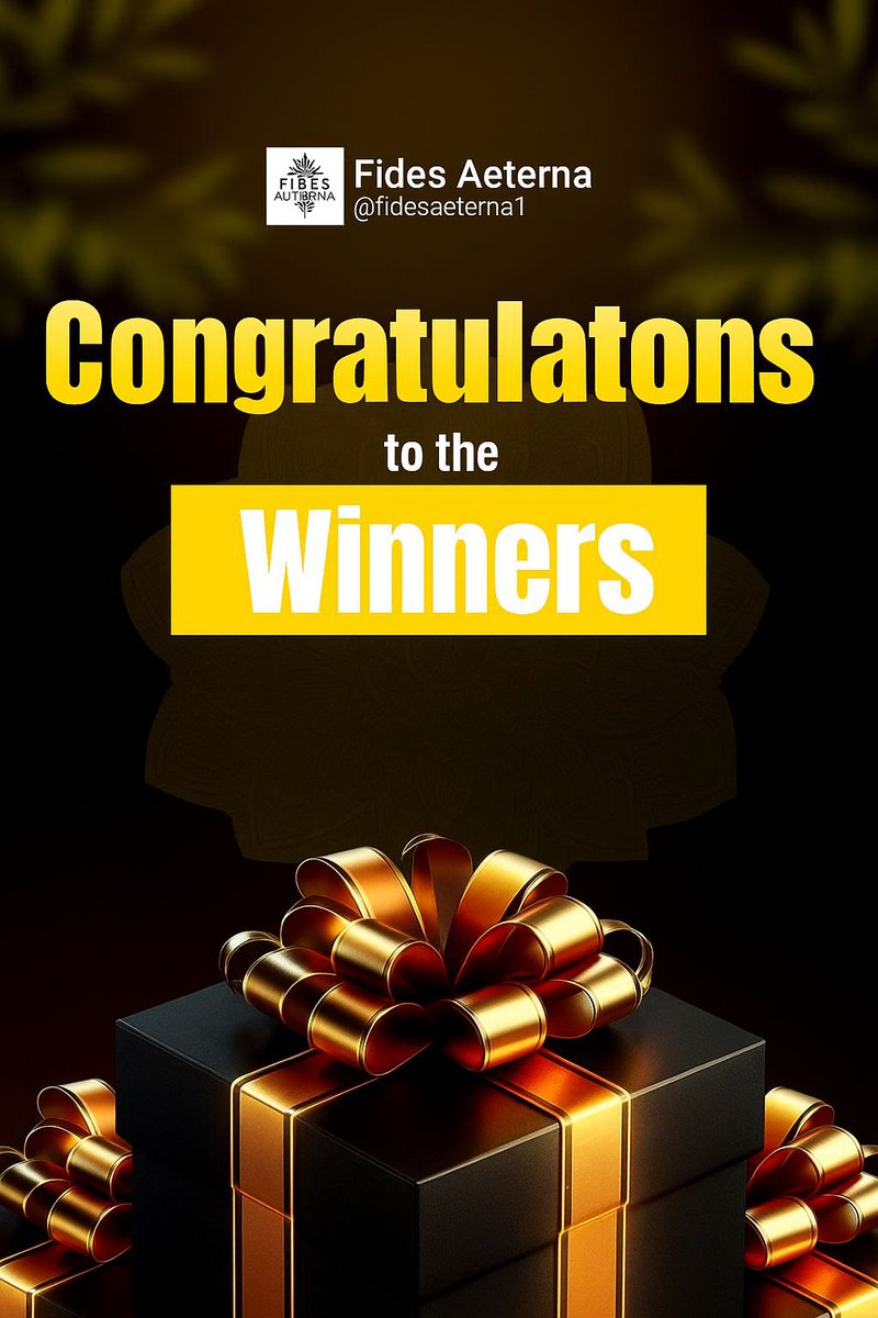 fidesaeterna1's tweet photo. Thank you all for the amazing support!
We’re thrilled to reveal the 5 winners of our 10,000 $FIDES Giveaway  each receiving 10,000 fides 🙌

🌟 Congratulations to:
 1. @chilex_grl 
 2. @Osas_005 
 3. @janecol40614620 
 4. @digitalceo07 
 5. @Zincrypto_47 https://t.co/XUsXVSmHU0