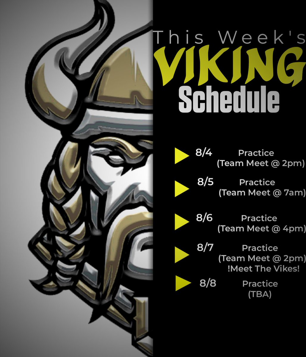 The Vikings are wrapping up Fall Camp this week!!⚔️🖤💛🤍
#JHS #VikingWeekly #Jasper #VikingFootball #GoVikes