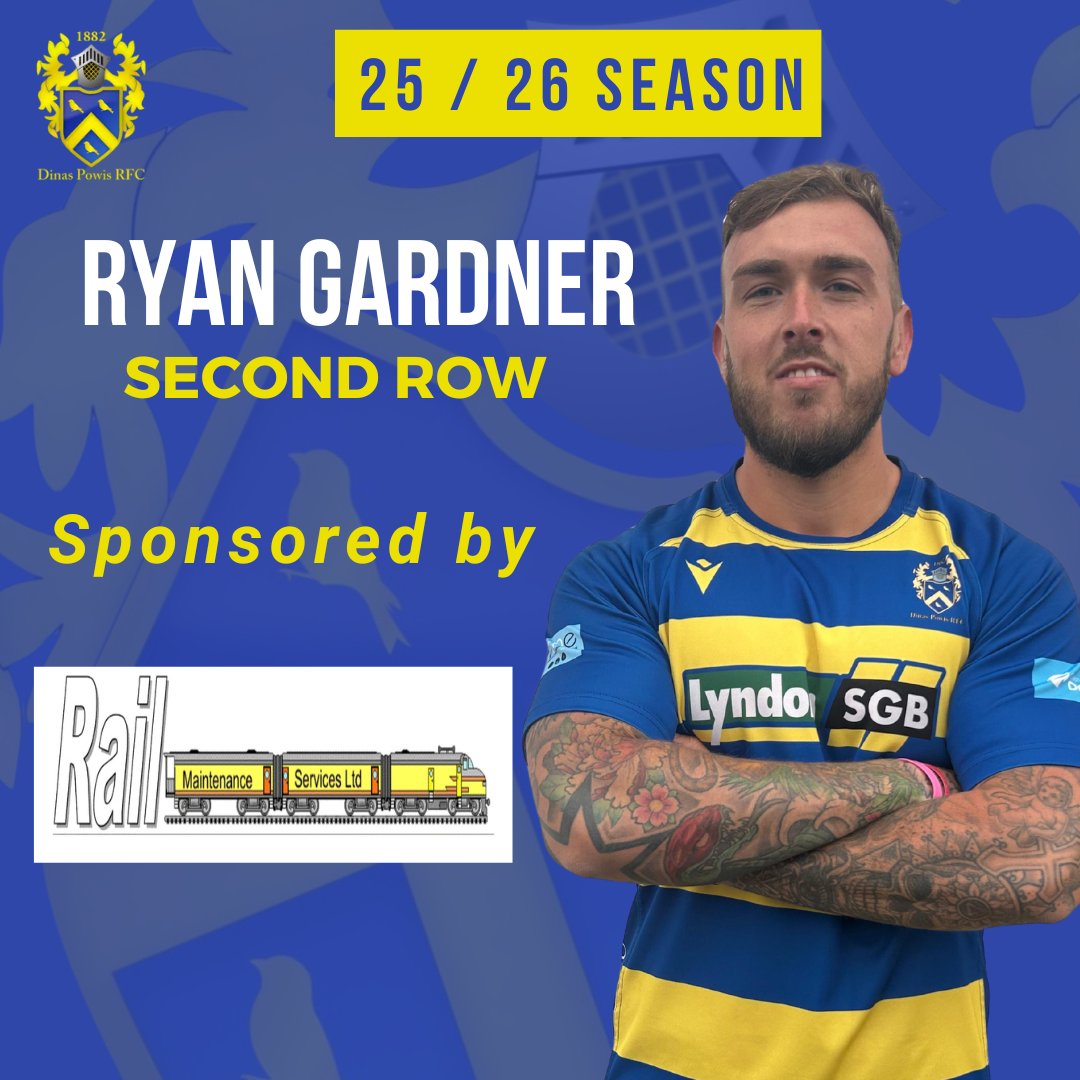 DinasPowysRFC's tweet photo. 📣 Player sponsorship announcement 📣

A huge thank you to Rail Maintenance Services Ltd for stepping up as the proud player sponsor of Ryan Gardner for the upcoming season!

#uppadin 💙💛 https://t.co/MpaLOnfUfR