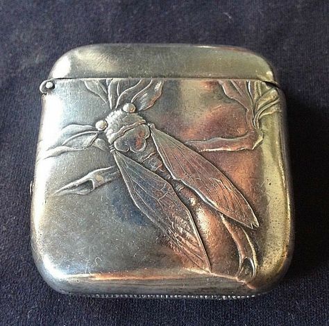 sterling cicada matchcase