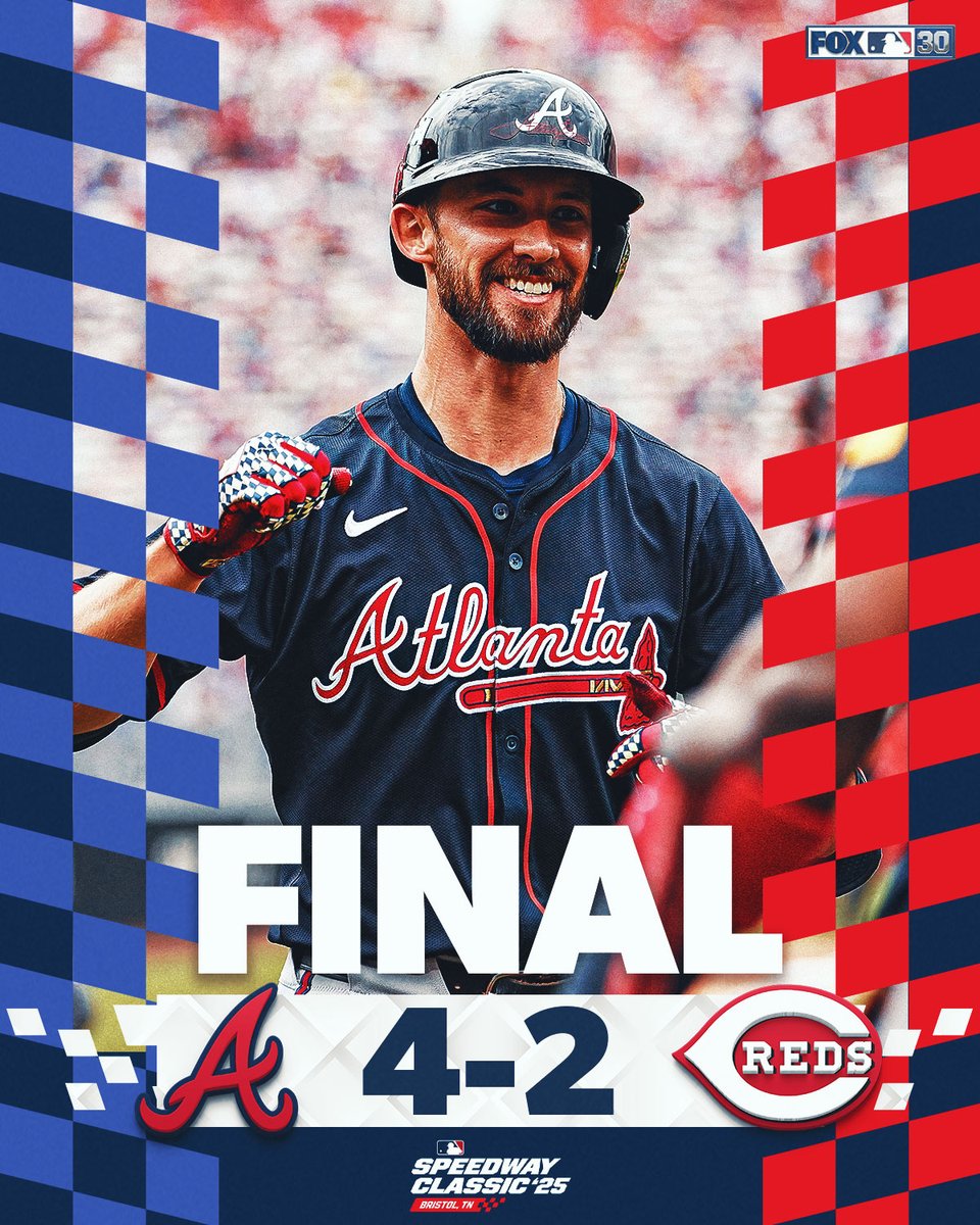 FOX Sports: MLB (@mlbonfox) on Twitter photo The Braves win the first-ever Speedway Classic! 🏁 The Braves win the first-ever Speedway Classic! 🏁