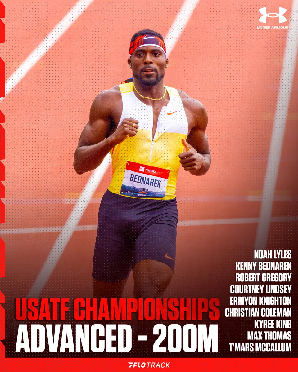 FloTrack's tweet image. Can Kenny beat Noah?

☝️Qualifiers for the Men's 200m final. It took a 20.29 to make it in on time. Brandon Hicklin misses the final with his 20.34. 

Notably, High Schooler Tate Taylor finished 12th with his 20.63.

#USATF and #USATF2025 coverage presented by @uarunning 

📸