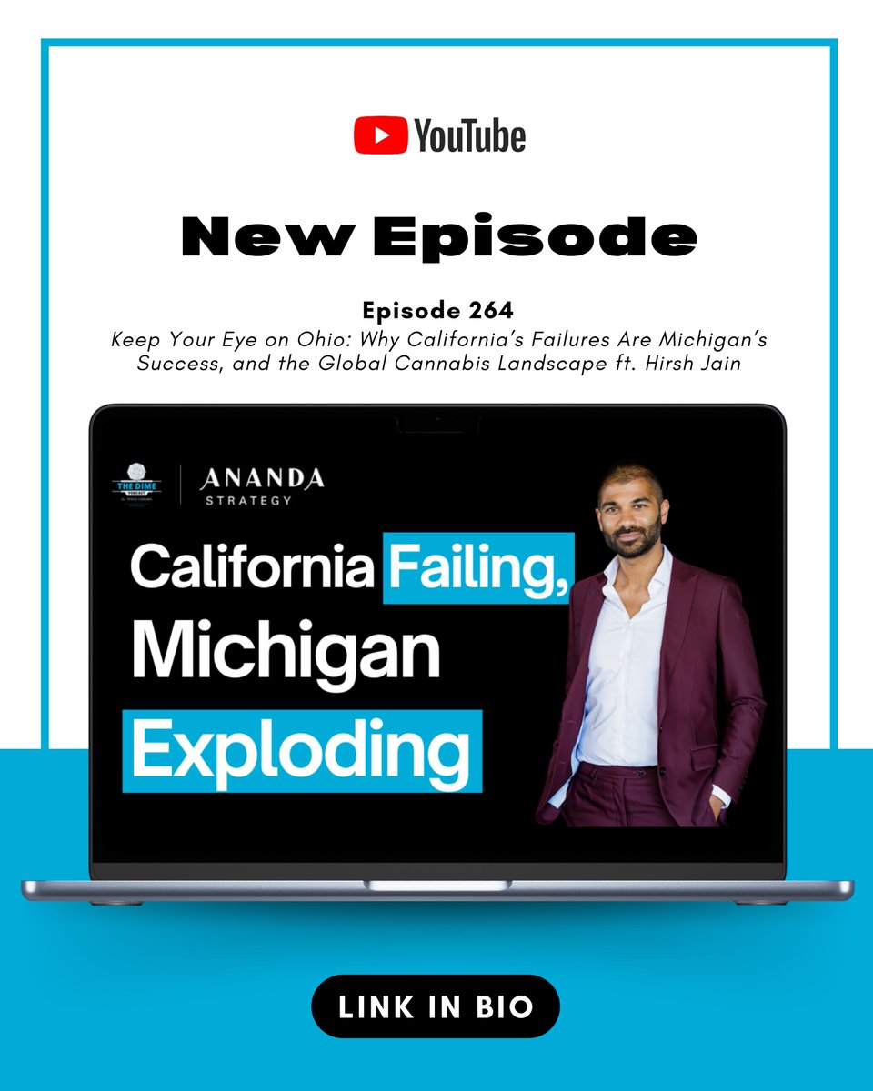 🎧 NEW EPISODE OUT NOW!

"Keep Your Eye on Ohio: Why California’s Failures Are Michigan’s Success, and the Global Cannabis Landscape" ft. <a href="/anandastrategy/">Hirsh Jain</a> is live on YouTube.

Dive into this powerful convo on policy, profit, and progress.

Link in our bio for more!