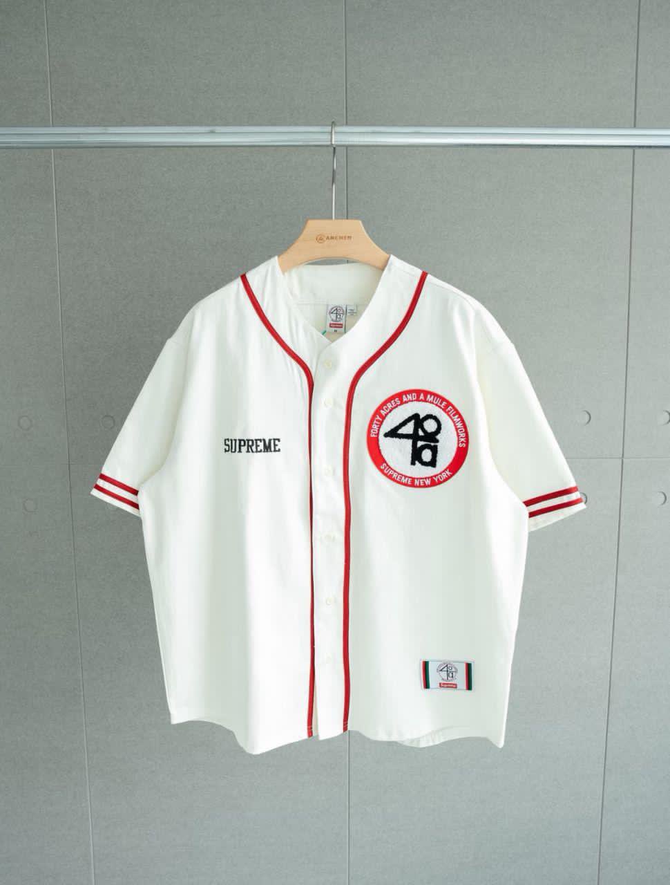 トップス Supreme/40 Acres Twill Baseball Jersey M Supreme 40 Acres Twill Baseball Jersey White Men's - SS25 - US
