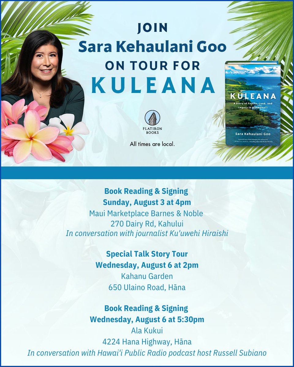 Sara Kehaulani Goo (@sarakgoo) on Twitter photo Hereās the #Maui plan for the next few days on this beautiful island, home of Piāilani. Excited to bring my book āhomeā to the place of my grandmotherās birth. #Kuleana w/ <a href="/kuuwehi/">KuŹ»uwehi Hiraishi</a> <a href="/RussellSubiono/">Russell Kalani Subiono</a> Hereās the #Maui plan for the next few days on this beautiful island, home of Piāilani. Excited to bring my book āhomeā to the place of my grandmotherās birth. #Kuleana w/ <a href="/kuuwehi/">KuŹ»uwehi Hiraishi</a> <a href="/RussellSubiono/">Russell Kalani Subiono</a>