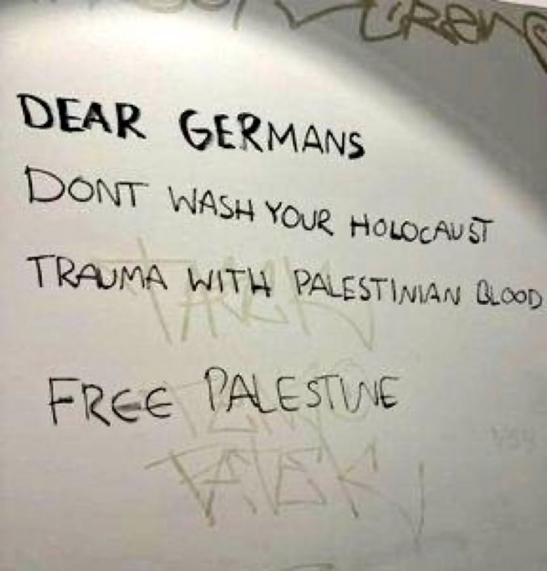 "Don't wash your Holocaust trauma with Palestinian blood"  

📍 Berlin, Germany