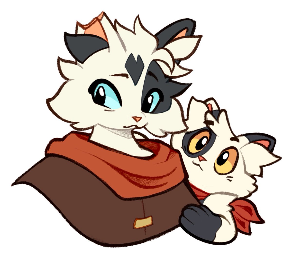 A little doodle gift for <a href="/sword_spot/">SpotandTheSword</a> with the characters from their indie animated show ^^