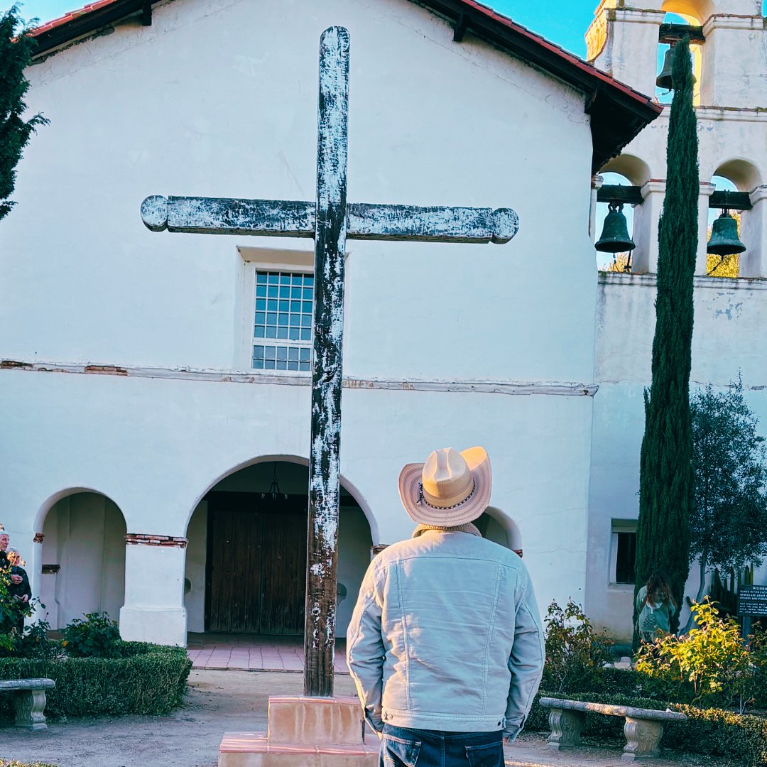'The three bells of the old tower sing at sunset, one for the Father, one for the Son and one for the Spirit⏤the Trinity above the desert.'