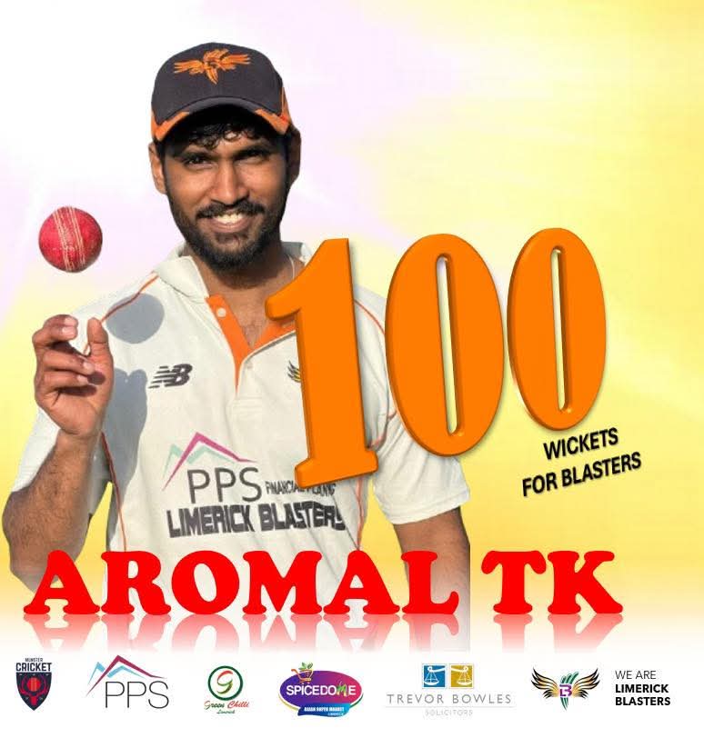 🚨Milestone Alert 🚨 

Blasters’ mystery pacer Aromal has reached a major milestone — 1️⃣0️⃣0️⃣ wickets in MCU💪
Blazing fast and brilliantly consistent, he achieved the feat in just 66 matches across three thrilling seasons with the club.
💯🔥 Congratulations, Aromal!