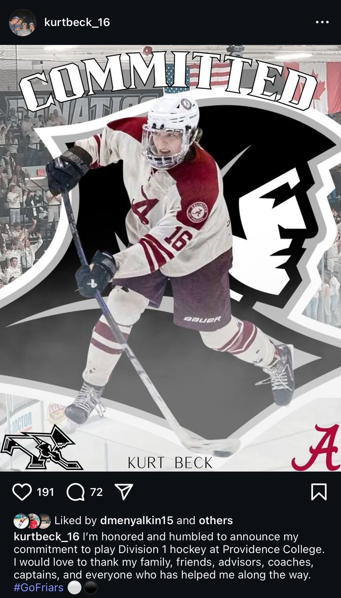 MassNZ (@massnz) on Twitter photo 🚨🚨 COMMIT ALERT 🚨🚨
From IG: <a href="/GoAHSPonders/">Arlington Athletics</a> D Kurt Beck has committed to <a href="/FriarsHockey/">PC Men's Hockey</a>! What a season it was for Beck: <a href="/MIAA033/">MIAA</a> D1 Final Four, <a href="/USHL/">USHL</a> Phase 1 pick by <a href="/YtownPhantoms/">Youngstown Phantoms</a>, <a href="/QMJHL/">QMJHL</a> Draft pick by <a href="/PhoenixSherbroo/">Phœnix de Sherbrooke</a> and now <a href="/NCAAIceHockey/">NCAA Ice Hockey</a> commit to PC #SummerofKurt 🚨🚨 COMMIT ALERT 🚨🚨
From IG: <a href="/GoAHSPonders/">Arlington Athletics</a> D Kurt Beck has committed to <a href="/FriarsHockey/">PC Men's Hockey</a>! What a season it was for Beck: <a href="/MIAA033/">MIAA</a> D1 Final Four, <a href="/USHL/">USHL</a> Phase 1 pick by <a href="/YtownPhantoms/">Youngstown Phantoms</a>, <a href="/QMJHL/">QMJHL</a> Draft pick by <a href="/PhoenixSherbroo/">Phœnix de Sherbrooke</a> and now <a href="/NCAAIceHockey/">NCAA Ice Hockey</a> commit to PC #SummerofKurt