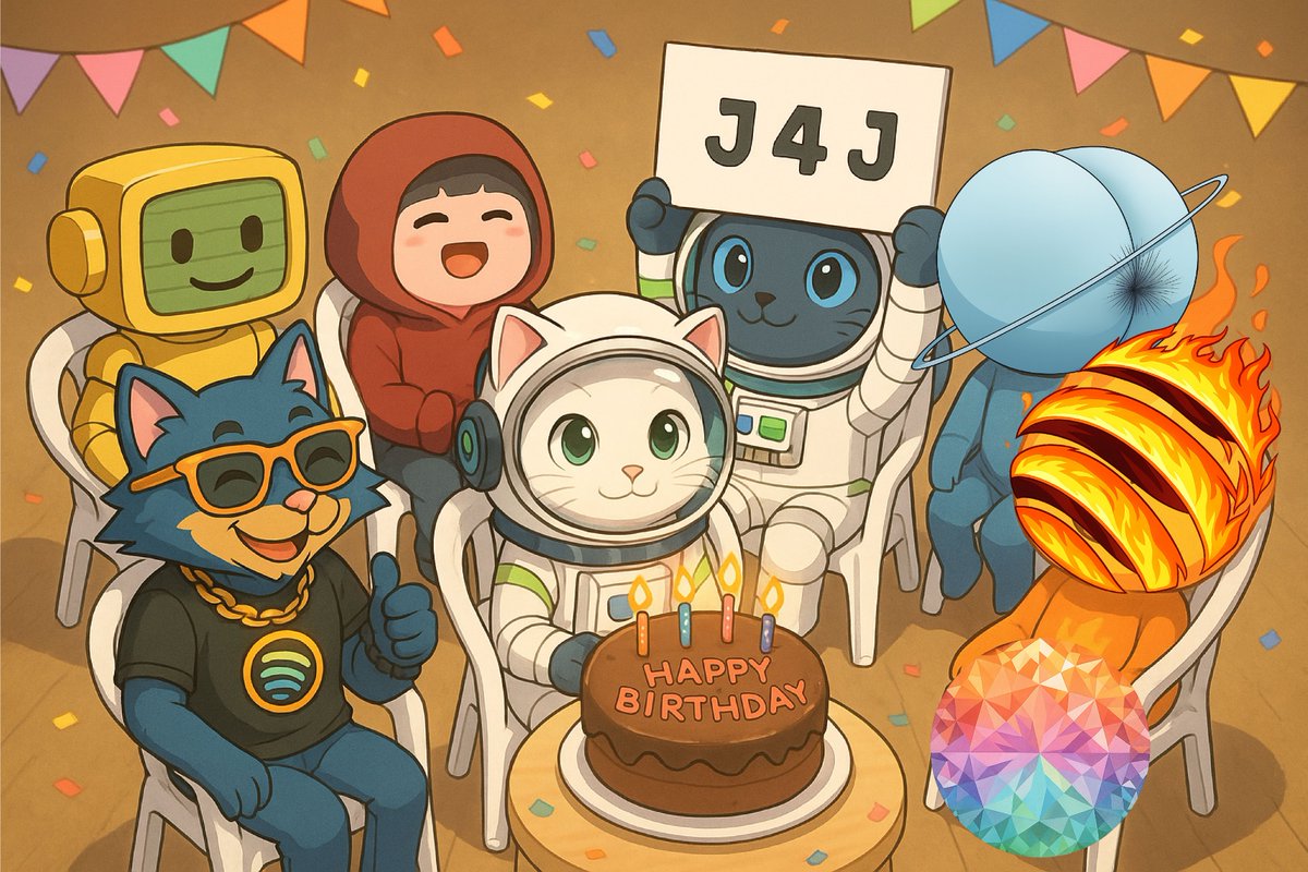 J4J (@j4jvibes) on Twitter photo HAPPY 1-MONTH OLD OGs! 🎂
<a href="/jup_studio/">Jup Studio (evil intern arc 😈)</a> was born on July 4, 2025. One month in, solid and unshakable.
Salute to all OG JUP tokens.
(there are still many that haven’t been mentioned)
This is just the beginning, and we’re only going up from here! HAPPY 1-MONTH OLD OGs! 🎂
<a href="/jup_studio/">Jup Studio (evil intern arc 😈)</a> was born on July 4, 2025. One month in, solid and unshakable.
Salute to all OG JUP tokens.
(there are still many that haven’t been mentioned)
This is just the beginning, and we’re only going up from here!