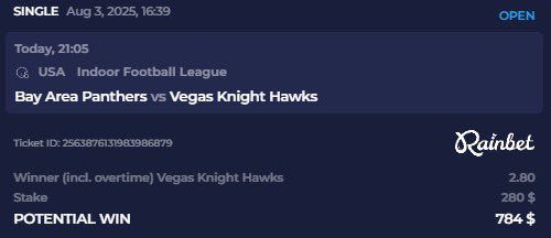Knight Hawks got me on the last Sunday of no NFL 🤞