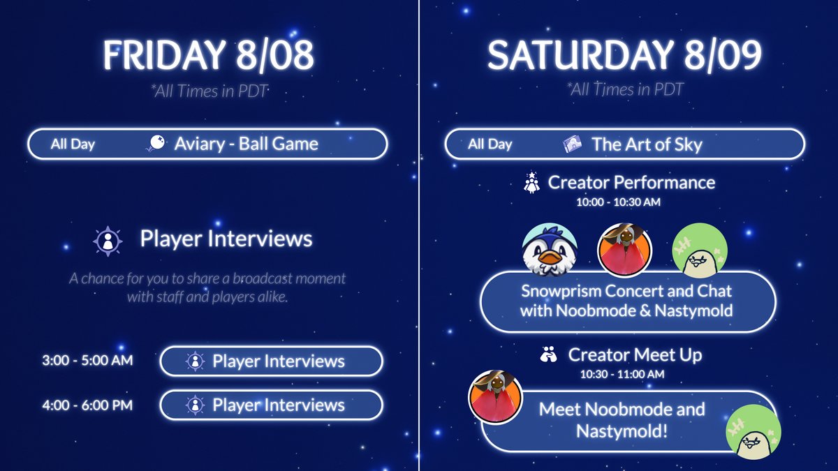 thatskygame's tweet image. Mark your calendars for more shenanigans, more creativity, and… a new chapter of Sky The Two Embers - Part 1. 🍿