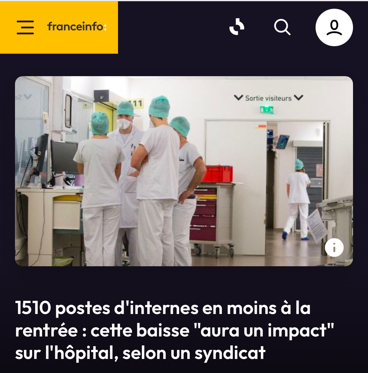 🔴 L’hôpital comptera 1510 postes d’interne en médecine en moins pour la rentrée. 

7 974 postes seront ouverts pour les internes en septembre, contre 9 484 en 2023. 

La médecine générale perd 18% de ses postes. 

Emmanuel Macron et François Bayrou détruisent l’hôpital public.