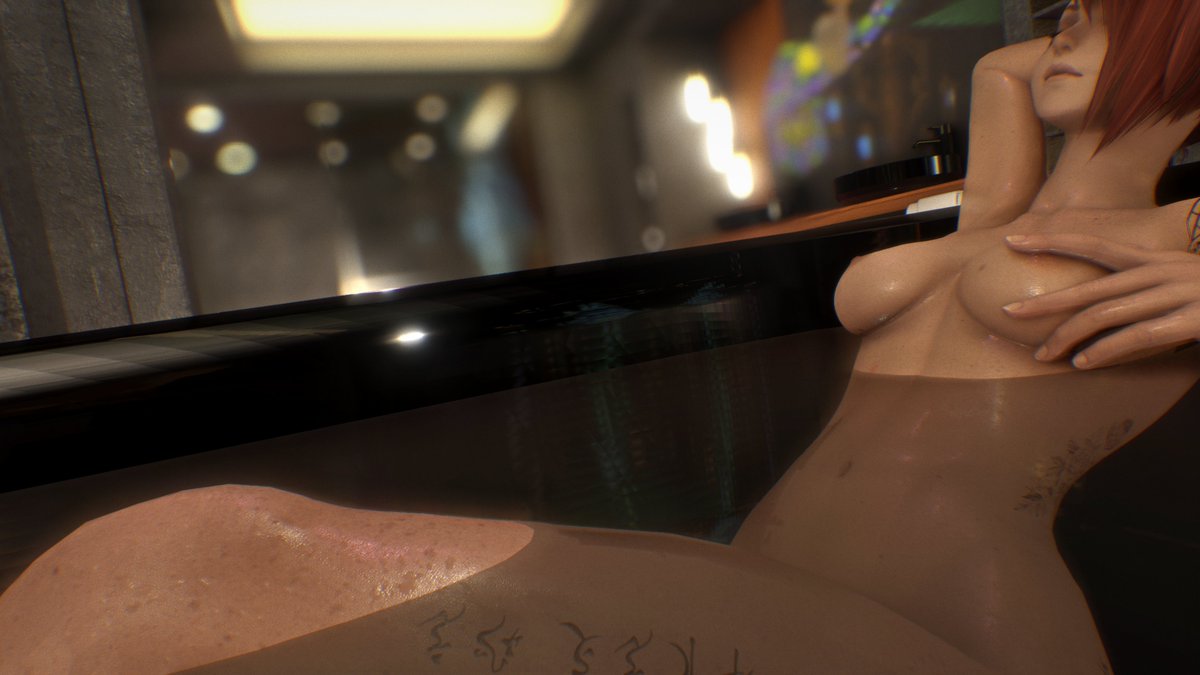 Taking a well-deserved soak 🛀