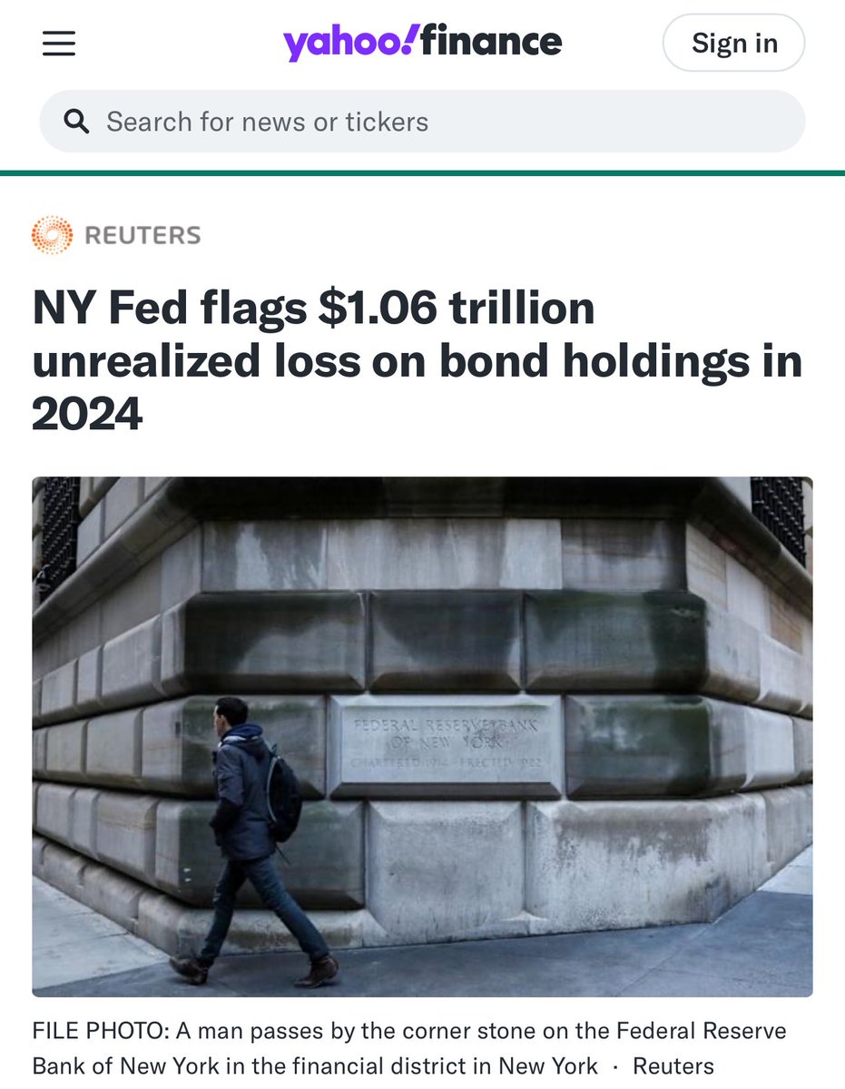 Great question....
"and these guys are in charge of our money wtf?"

 "The Federal Reserve saw $1 trillion in unrealized losses on its holdings last year, according to a report released Tuesday by the Federal Reserve Bank of New York..."