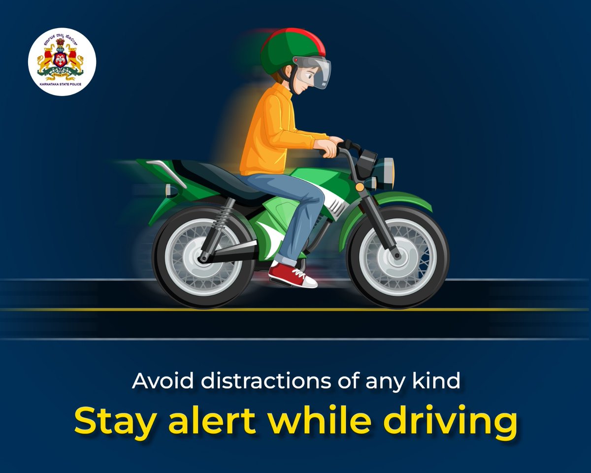 ಆತ್ಮೀಯ ವಾಹನ ಸವಾರರೇ ನೀವು ವಾಹನ ಸವಾರಿ ಮಾಡುವಾಗ ಯಾವುದೇ ಗೊಂದಲಗಳಿಗೆ ಆಸ್ಪದ ಕೊಡದೆ ವಾಹನ ಚಲಾಯಿಸಿ ಸುರಕ್ಷಿತವಾಗಿರಿ.