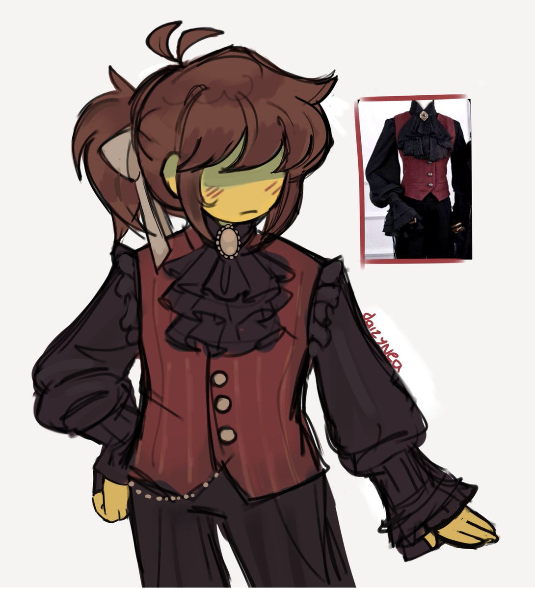 Kris in random outfits I found on Pinterest 🍎 (1/?)

#DELTARUNE #deltarunefanart