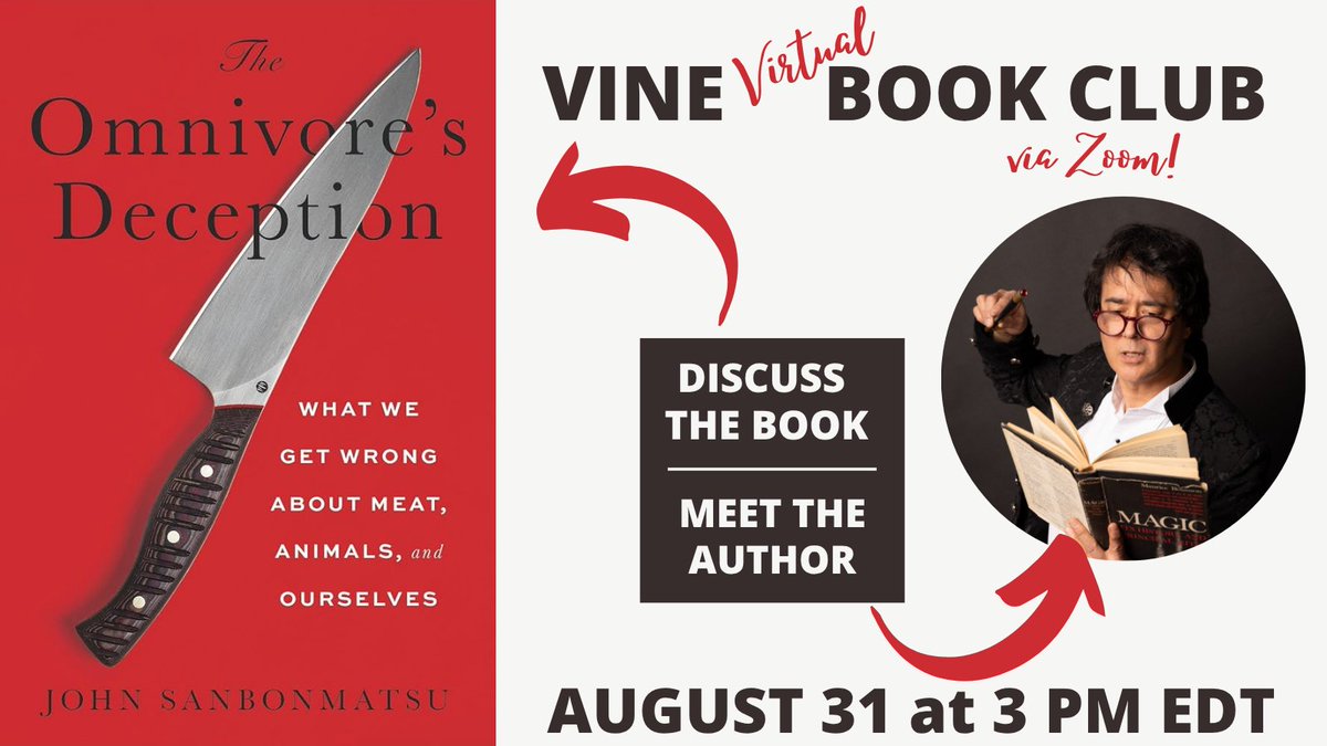 VINE Sanctuary (@vinesanctuary) on Twitter photo This month, we're reading The Omnivore's Deception by <a href="/SanbonmatsuJ/">John Sanbonmatsu</a> and we invite you to join us to discuss it with us on the 31st at 3 PM on Zoom. Register here: us06web.zoom.us/meeting/regist… This month, we're reading The Omnivore's Deception by <a href="/SanbonmatsuJ/">John Sanbonmatsu</a> and we invite you to join us to discuss it with us on the 31st at 3 PM on Zoom. Register here: us06web.zoom.us/meeting/regist…