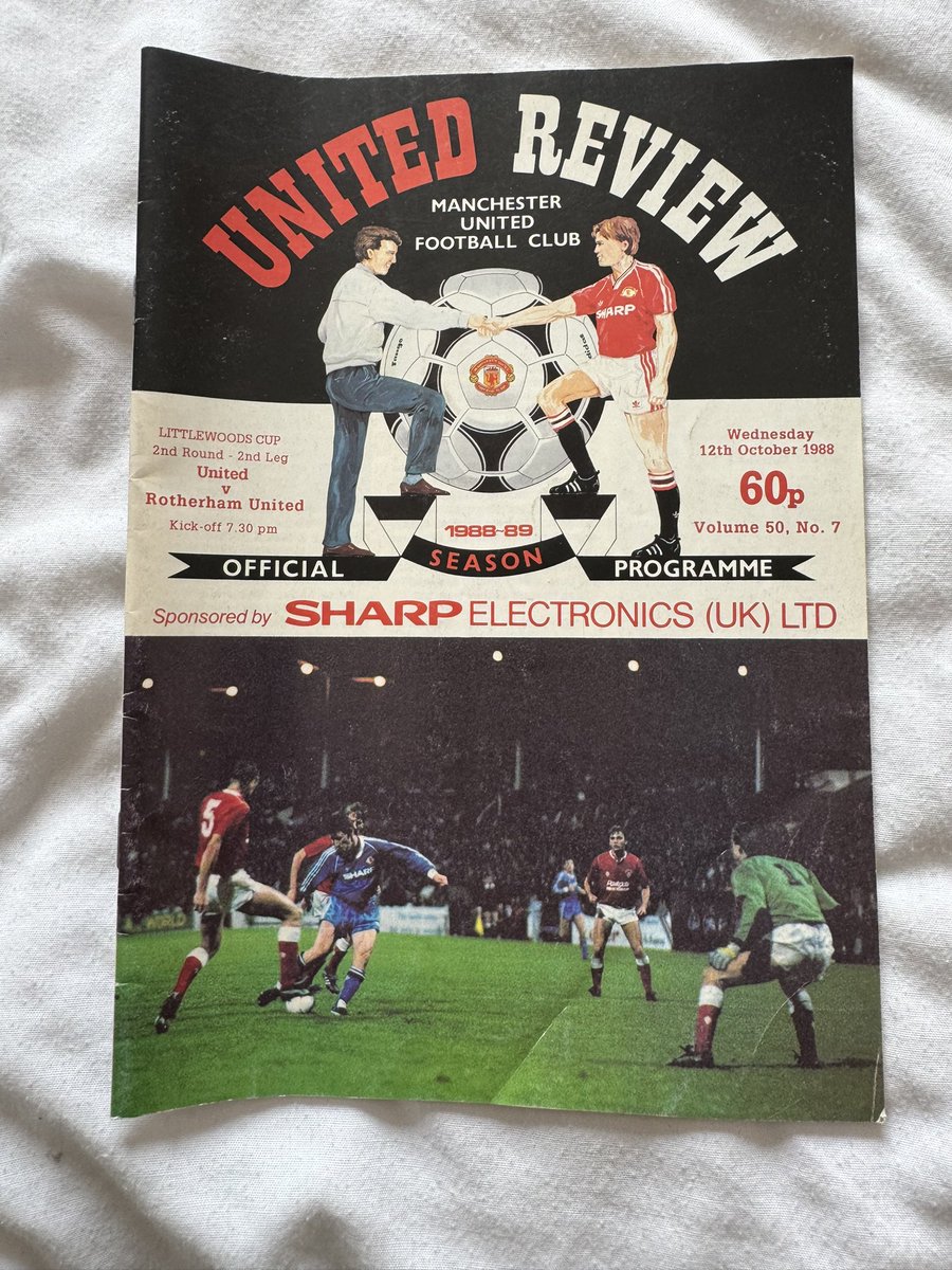 Sorting through some old programmes and come across this gem! #rufc #mufc