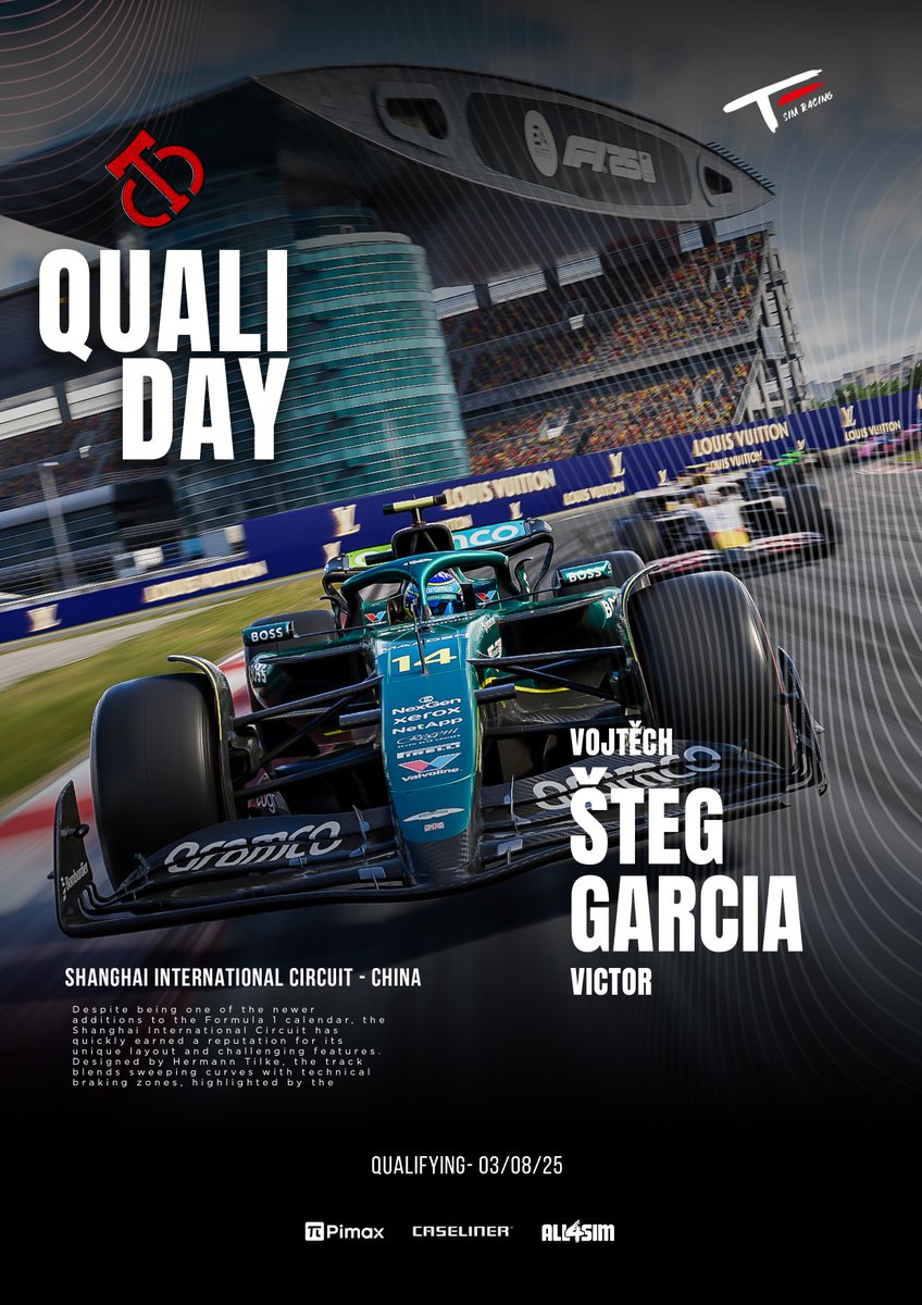 TomasEngeSimRacing (@tomas_enge_sim) on Twitter photo Quali time in China 🇨🇳
<a href="/alpha_gully/">Vojtěch Šteg</a> and <a href="/kaiser_vitol/">Vitol</a> are ready to take on the Shanghai International Circuit in tonight’s <a href="/CTChampionship/">Competitive Team Championship</a> qualifying 🔥
Let’s get it 🔧 Quali time in China 🇨🇳
<a href="/alpha_gully/">Vojtěch Šteg</a> and <a href="/kaiser_vitol/">Vitol</a> are ready to take on the Shanghai International Circuit in tonight’s <a href="/CTChampionship/">Competitive Team Championship</a> qualifying 🔥
Let’s get it 🔧