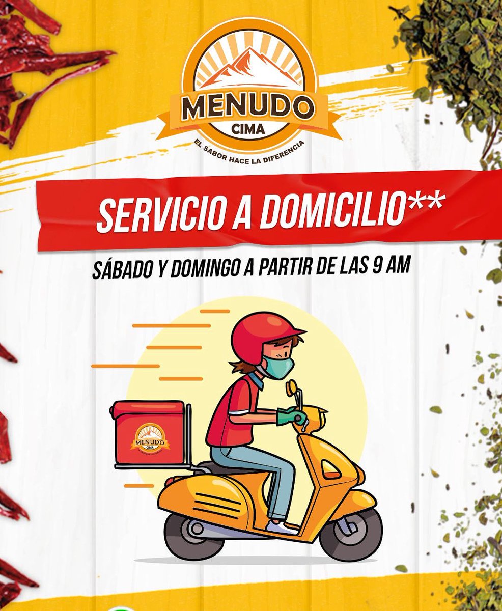 Menudo_Cima's tweet photo. Pídelo desde hoy al WhatsApp y te lo llevamos hasta la puerta de tu casa! 618 174 5871 y 618 833 5107 (Repartimos casi a toda la ciudad! #MenudoCima #Durango https://t.co/A9PBbVhoiy