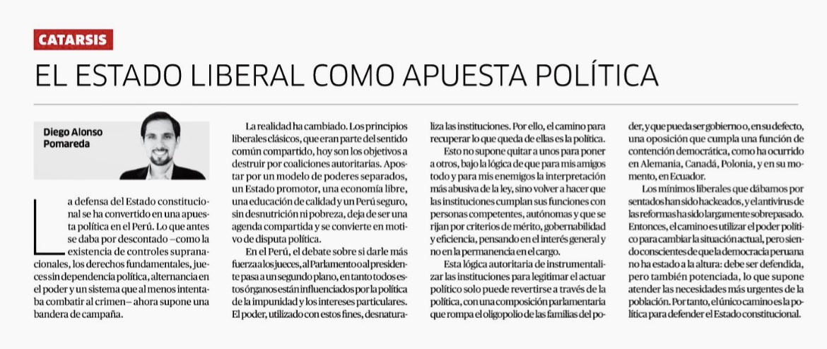El Estado Liberal, que antes se daba por contado, hoy🚨 se vuelve una agenda política frente a la coalición autoritaria. Ya NO ❌ se trata solo del diseño, sino de combatir el poder de la impunidad y de los intereses particulares. La respuesta, ahora más que nunca, es política👇