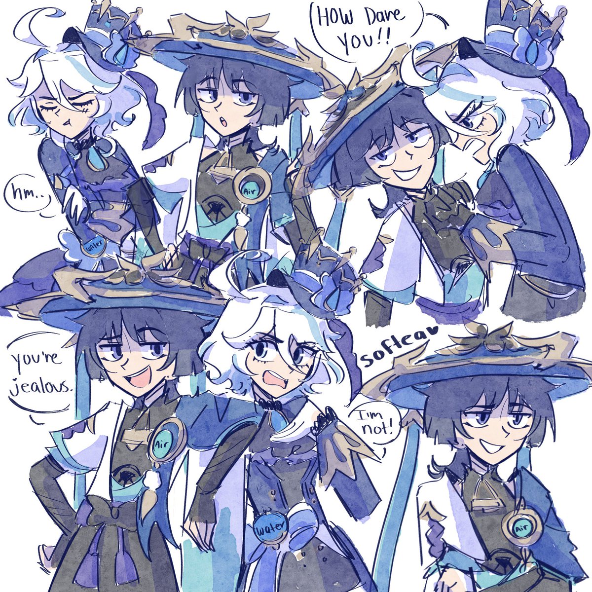 Got sillay again #wanderer #furina #GenshinImpact