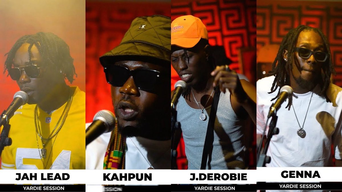 Yardie (@yardie_sessions) on Twitter photo “ Yardie Dancehall Cypher “
8:00pm Tonight
<a href="/Jahleadofficial/">Jah Lead 🇬🇭🇩🇪🇺🇸🇯🇲</a>
<a href="/Kahpun_/">🌬️1Lyricsmith🔥🇬🇭🦅</a>
<a href="/jderobie/">Junior CYM</a>
<a href="/Gennagenna_233/">Genna</a>
🔗 youtu.be/9Z8p3GXEKys?si… “ Yardie Dancehall Cypher “
8:00pm Tonight
<a href="/Jahleadofficial/">Jah Lead 🇬🇭🇩🇪🇺🇸🇯🇲</a>
<a href="/Kahpun_/">🌬️1Lyricsmith🔥🇬🇭🦅</a>
<a href="/jderobie/">Junior CYM</a>
<a href="/Gennagenna_233/">Genna</a>
🔗 youtu.be/9Z8p3GXEKys?si…