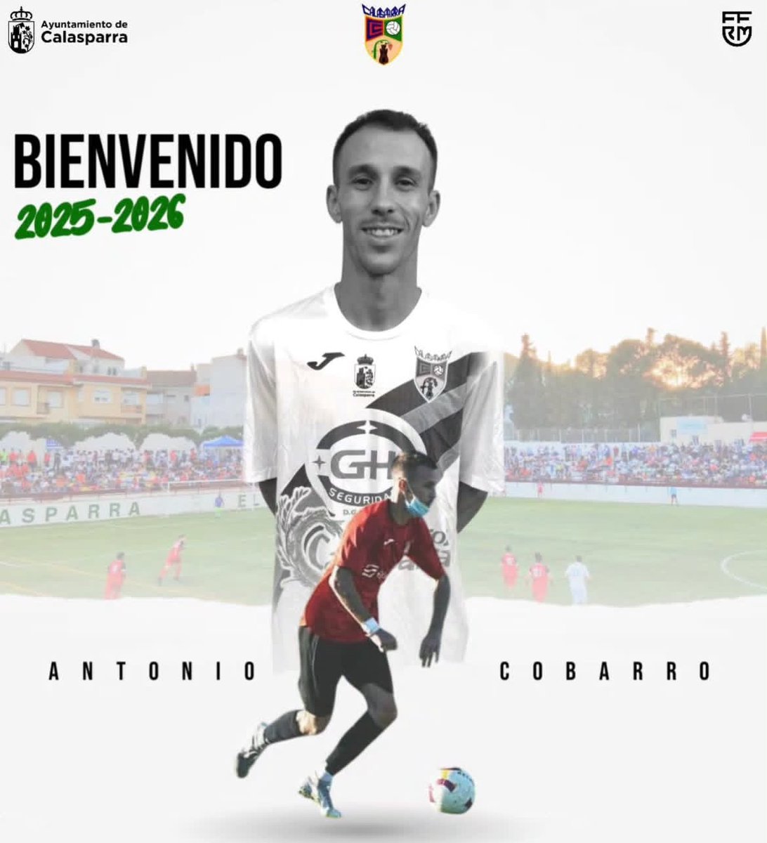 Nacional10x's tweet image. Preferente Autonómica - Mercado de fichajes

Dos nuevas altas en la GH Ciudad de Calasparra. Centrocampistas PJ (Muleño CF 3 RFEF) y Cobarro para abarcar y cubrir mucho espacio del terreno de juego