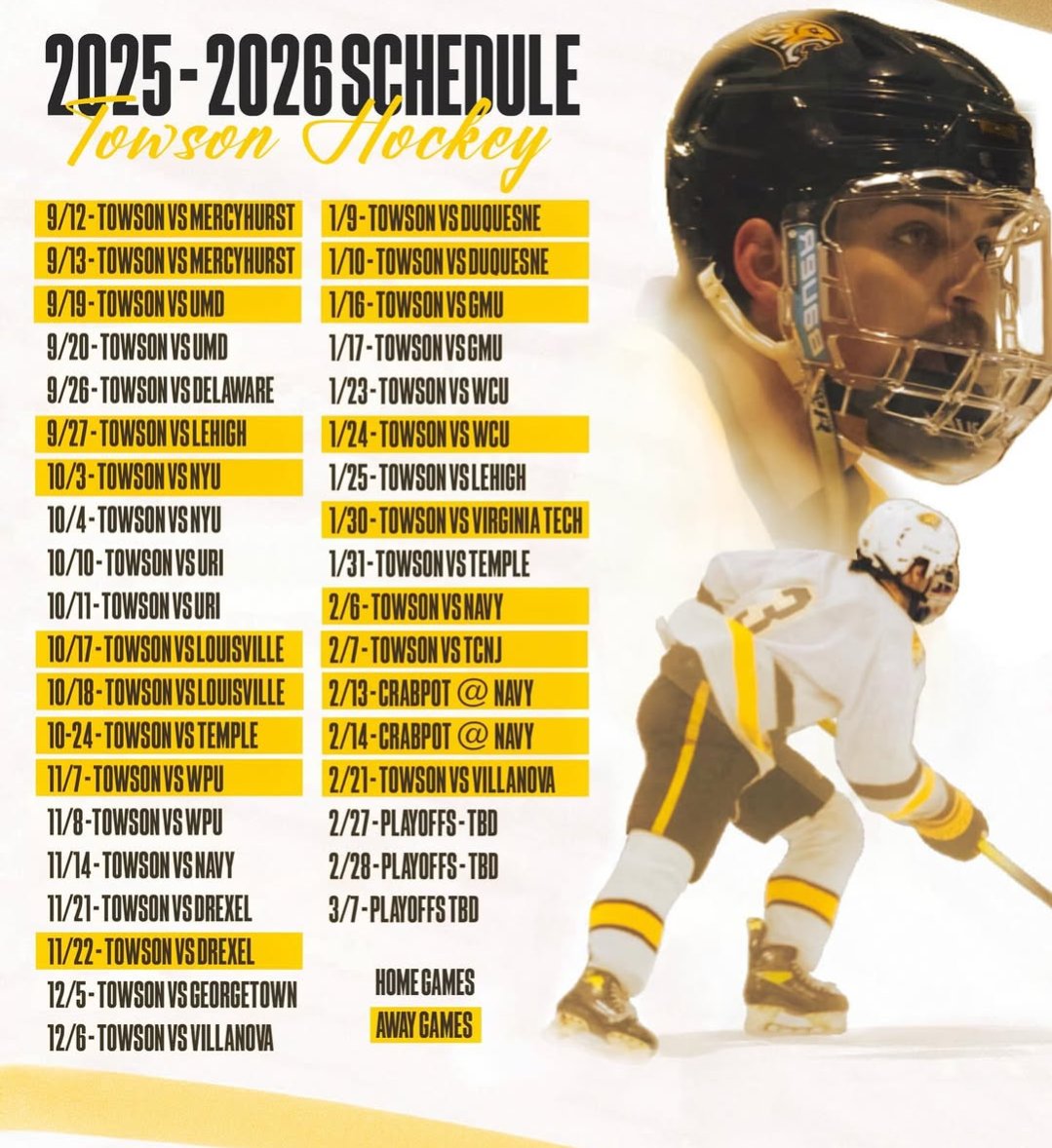 Schedule release from <a href="/TowsonHockey/">TU Ice Hockey</a> just dropped...well, a couple days ago.