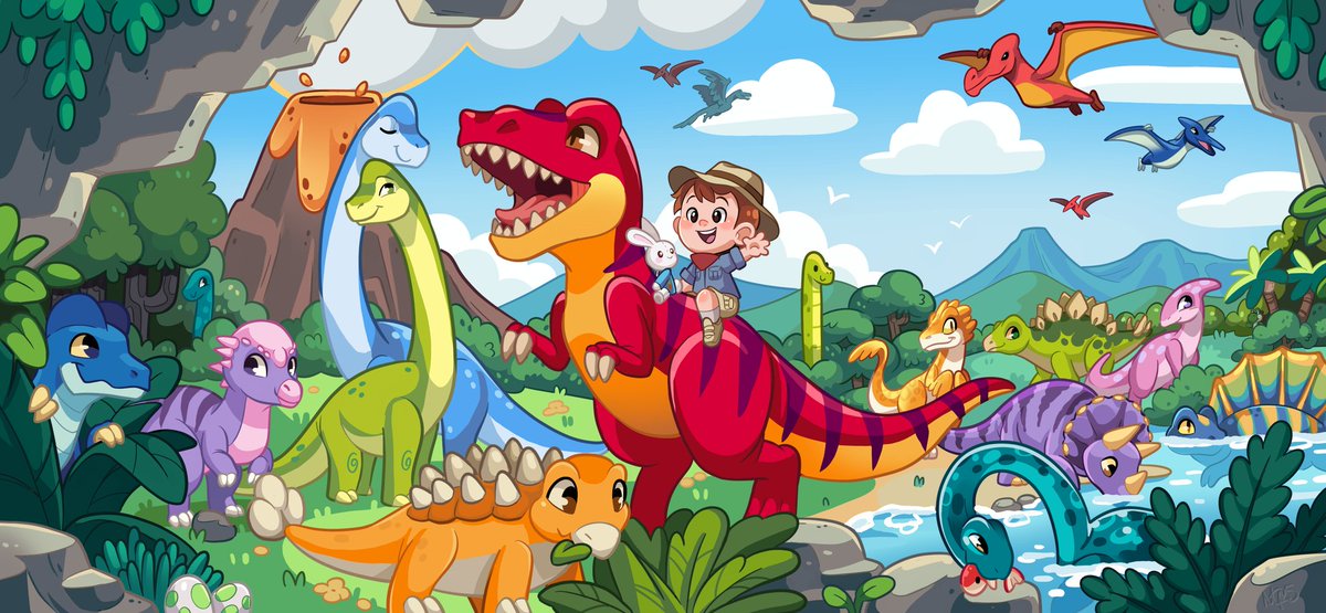 Art for my cousins 4th birthday. 
#dinosaur #art