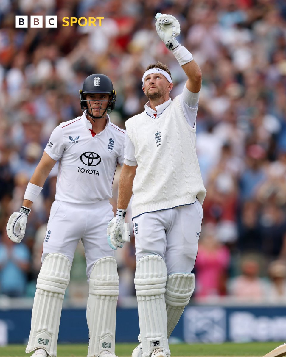 For Thorpey ❤️

An incredible touch of class from Joe Root after reaching his 39th Test century. 

#BBCCricket #ENGvIND