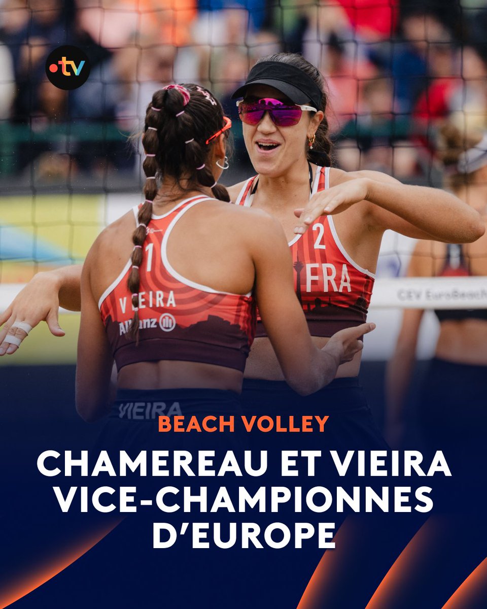 francetvsport (@francetvsport) on Twitter photo #beachvolley | 🤩 SUPERBE journée pour le beach volley tricolore !
🥈 Aline Chamereau et Clémence Vieira sont vice-championnes d’Europe : c'est la première médaille continentale depuis 1999 pour la France. #beachvolley | 🤩 SUPERBE journée pour le beach volley tricolore !
🥈 Aline Chamereau et Clémence Vieira sont vice-championnes d’Europe : c'est la première médaille continentale depuis 1999 pour la France.