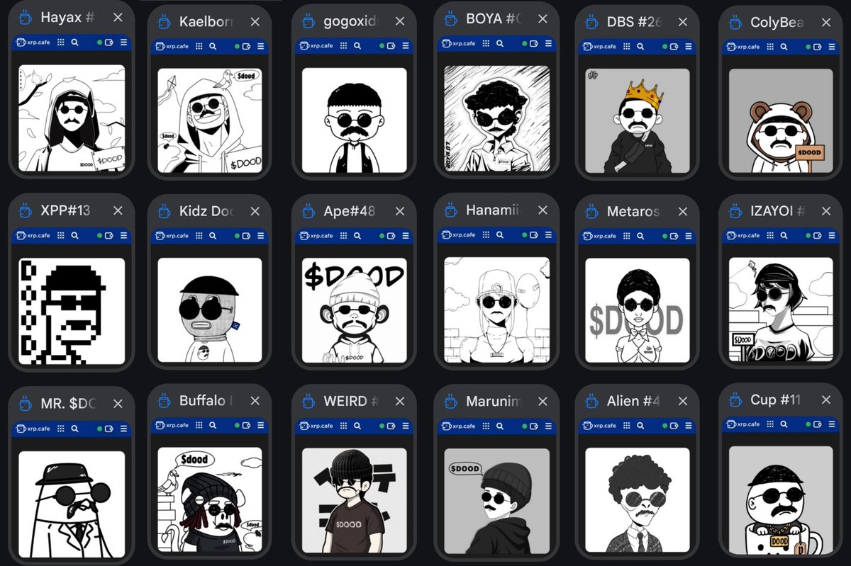Wow! So much Sunday $DOOD love 🥹😍🥰
Amazing 🙌🏼 Thanks to all those involved 🔥😎🎨
Great to see all the different styles 🧑‍🎨👩‍🎨👨‍🎨
#XRPhasNFTs #XRPhasArtists #XRPhasDood